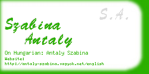 szabina antaly business card